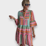 Vestido boho con volantes | Elegante