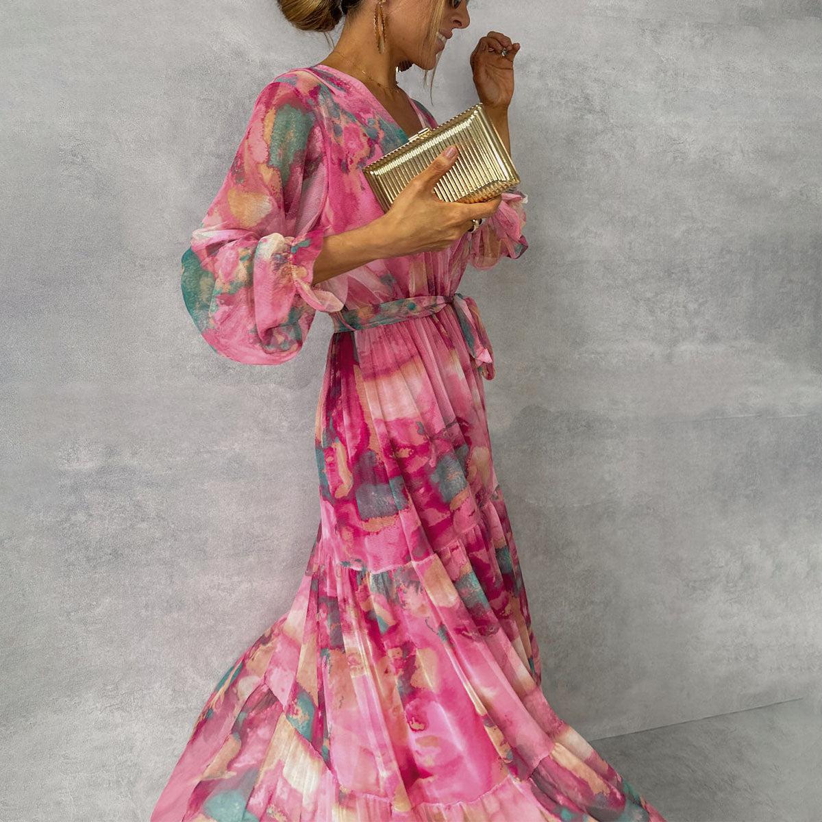 Vestido de moda para invitada de boda | Maxi