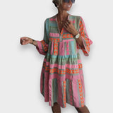 Vestido boho con volantes | Elegante