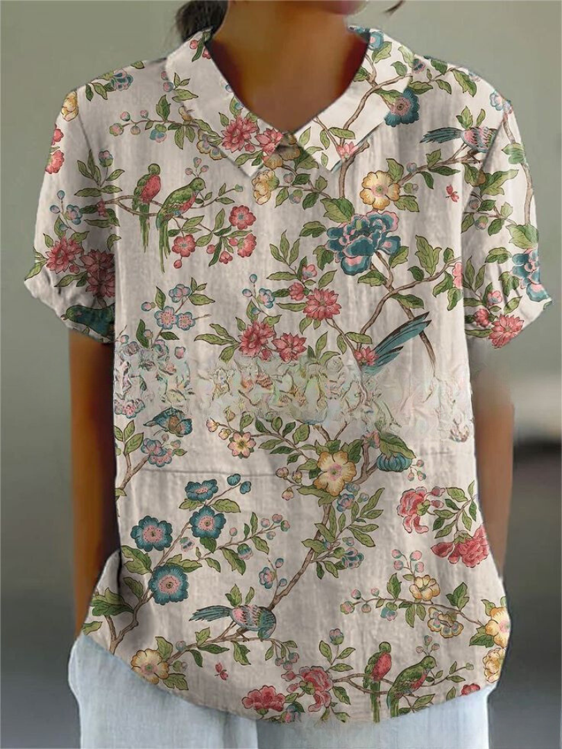Blusa de mujer de estilo folclórico | Floral
