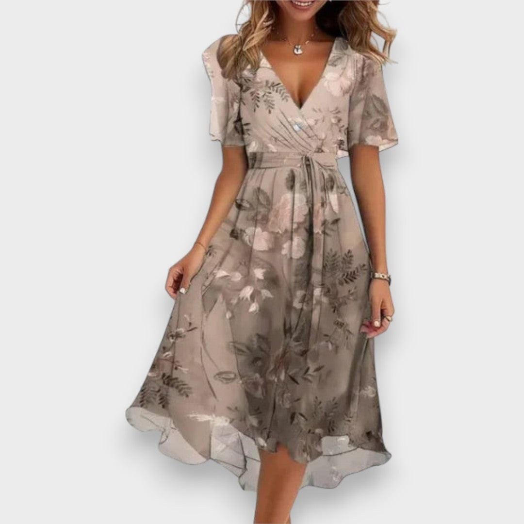 Vestido Elegante con cuello en V | Cómodo