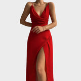 Vestido elegante con escote en V | Midi