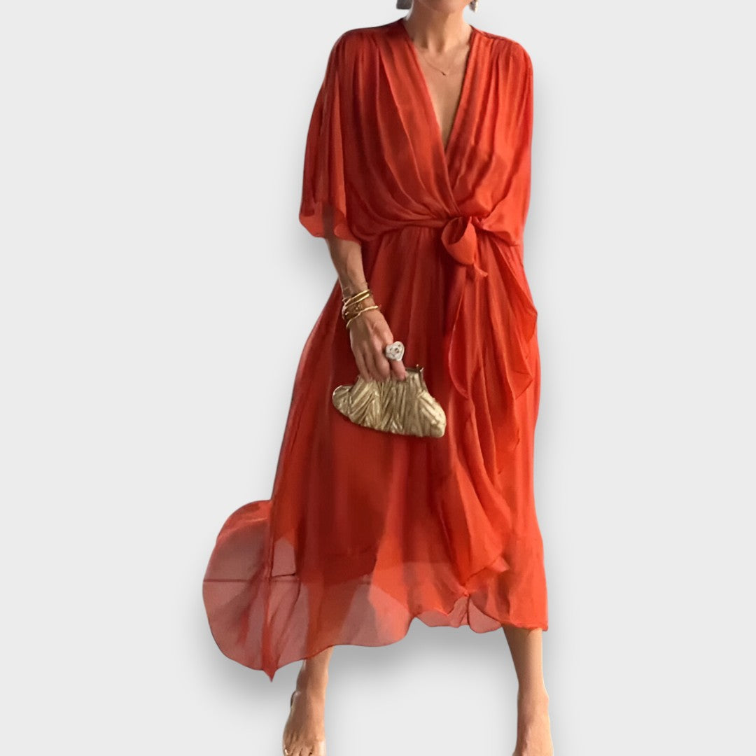 Vestido con escote en V | Elegante