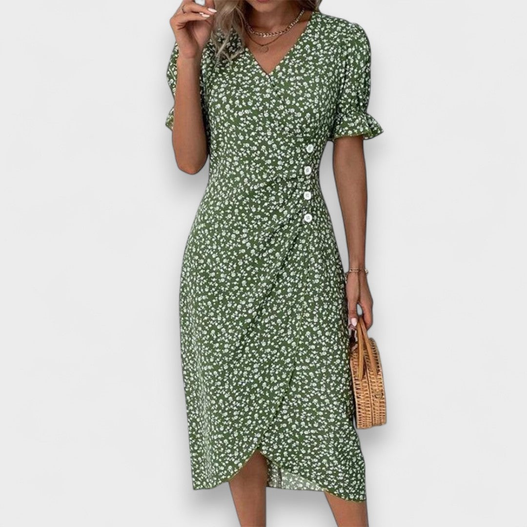 Vestido floral de verano | Midi